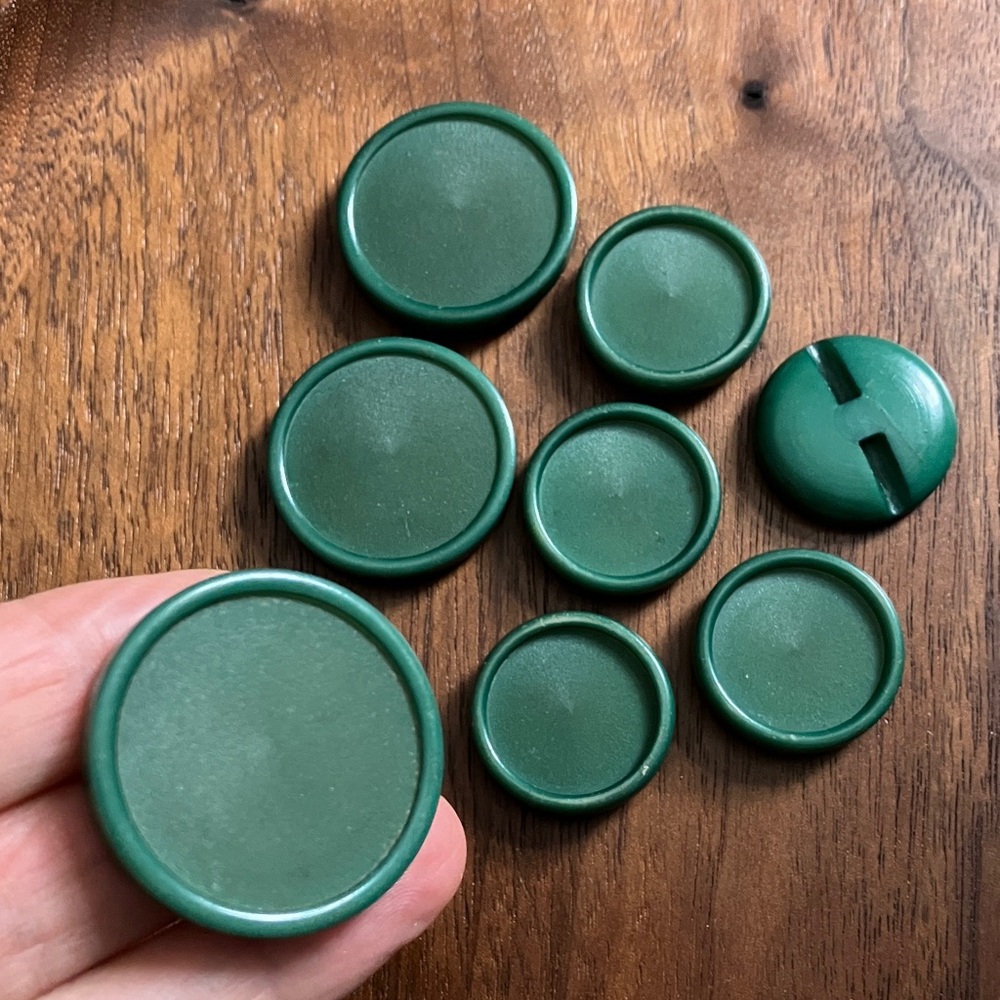 Set of Green Vintage Buttons